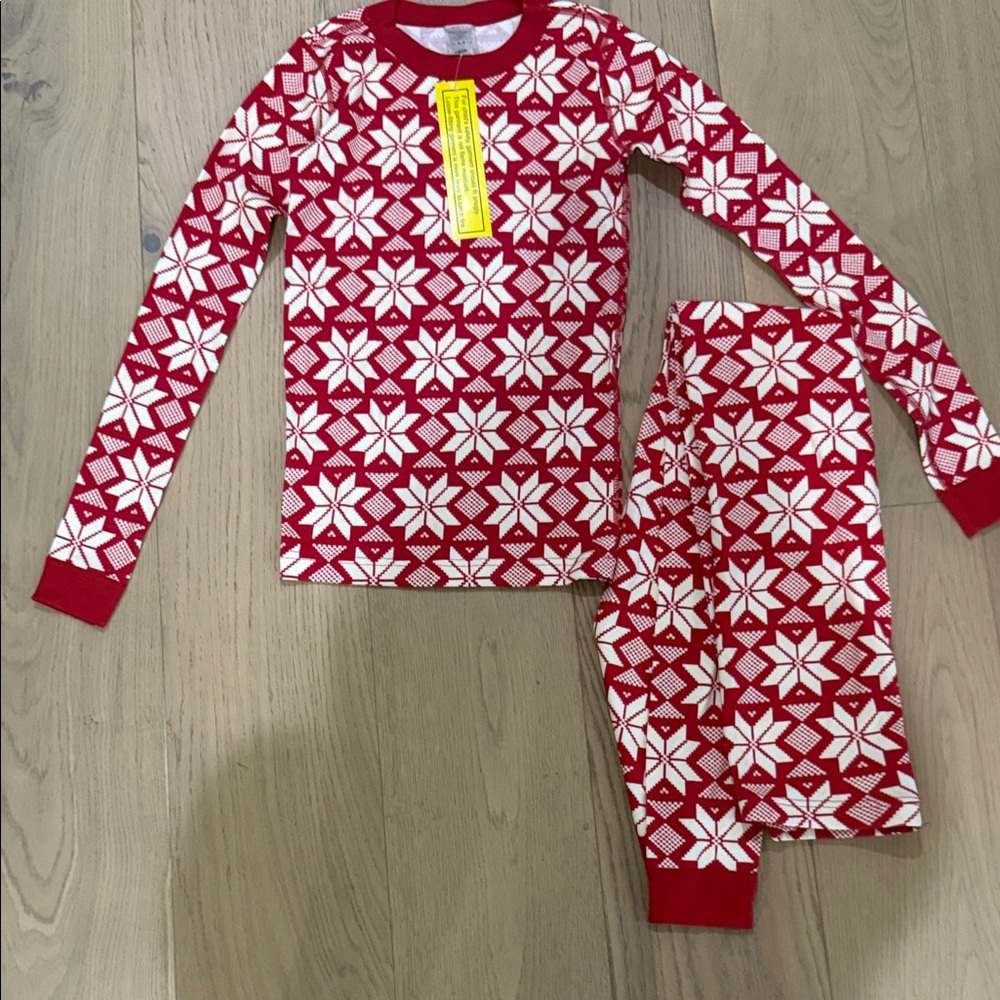 Hanna Andersson Festive Red and White Kids Pajama Set